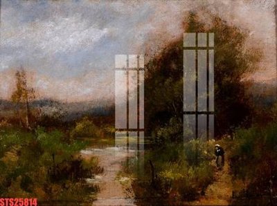 File tranh Tranh sơn dầu phương tây tổng hợp STS25814 (bản gốc) treo quán cafe