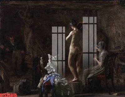 File PSD Tranh sơn dầu phương tây tổng hợp STS25815 (gốc) cho designer