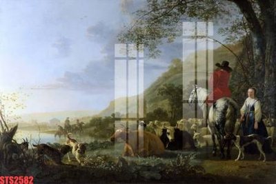 File gốc Tranh sơn dầu phương tây tổng hợp STS2582 (vector) cho in ấn