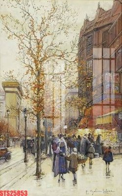 Download file gốc Tranh sơn dầu phương tây tổng hợp STS25853 (in mica) trong suốt