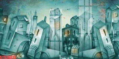 File in trần Tranh sơn dầu phương tây tổng hợp STS26015 (bản gốc) mây trời