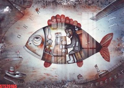 File gốc Tranh sơn dầu phương tây tổng hợp STS26165 (chủ đề hiện đại) trang trí