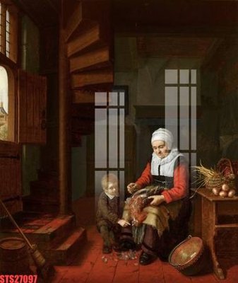 File in trần Tranh sơn dầu phương tây tổng hợp STS27097 (bản gốc) phong cảnh