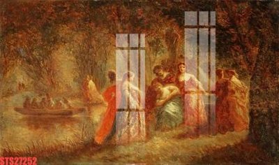 File tranh Tranh sơn dầu phương tây tổng hợp STS27252 (ảnh gốc) in trần nhà