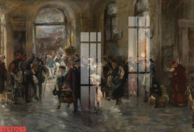 Ảnh gốc file in lụa Tranh sơn dầu phương tây tổng hợp STS27263 chi tiết