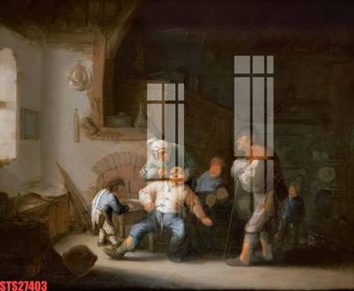 File in mica Tranh sơn dầu phương tây tổng hợp STS27403 (bản gốc) sắc sảo