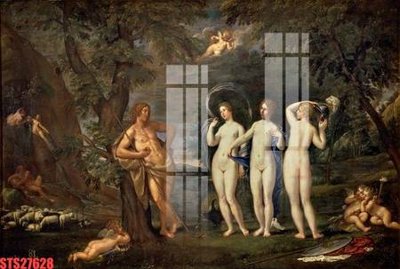 File tranh gốc in trần nhà Tranh sơn dầu phương tây tổng hợp STS27628 3D