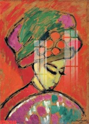 Ảnh gốc file in lụa Tranh sơn dầu phương tây tổng hợp STS27848 chi tiết