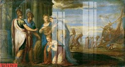 File tranh Tranh sơn dầu phương tây tổng hợp STS28205 (gốc) in trên kính