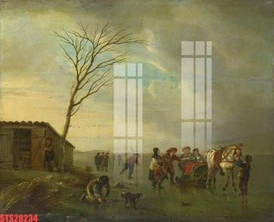 Download file gốc Tranh sơn dầu phương tây tổng hợp STS28234 (in mica) trong suốt