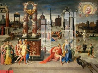 File tranh PSD Tranh sơn dầu phương tây tổng hợp STS29169 chất lượng cao