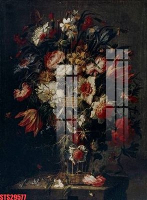 Download file gốc Tranh sơn dầu phương tây tổng hợp STS29577 (in lụa) tranh 3D