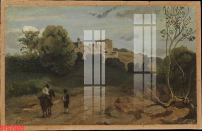 File gốc Tranh sơn dầu phương tây tổng hợp STS2985 (in mica) làm bảng hiệu