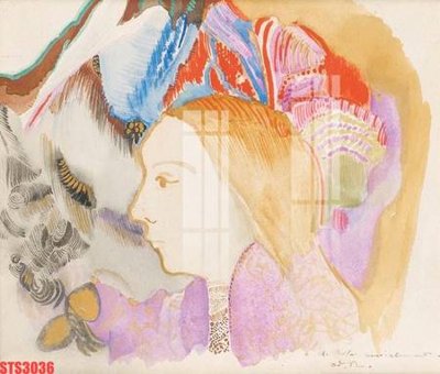 Hình ảnh file gốc in trần nhà Tranh sơn dầu phương tây tổng hợp STS3036