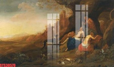 File tranh Tranh sơn dầu phương tây tổng hợp STS30579 (gốc) in trên kính