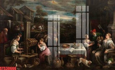 File in mica Tranh sơn dầu phương tây tổng hợp STS30666 (bản gốc) siêu trong