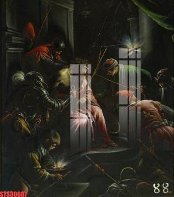 File in trần Tranh sơn dầu phương tây tổng hợp STS30687 (file gốc) hoa văn 3D