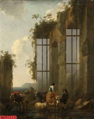 Chi tiết file ảnh Tranh sơn dầu phương tây tổng hợp STS30885 sắc nét