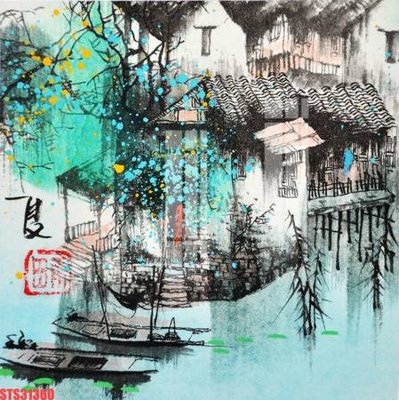 File gốc Tranh sơn dầu phương tây tổng hợp STS31360 (trang trí) phòng làm việc