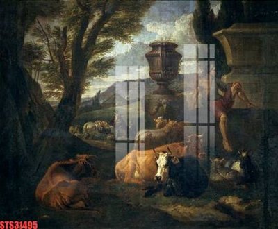 File tranh PSD Tranh sơn dầu phương tây tổng hợp STS31495 chất lượng cao