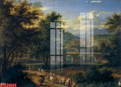 File gốc Tranh sơn dầu phương tây tổng hợp STS31604 (in mica) làm bảng hiệu