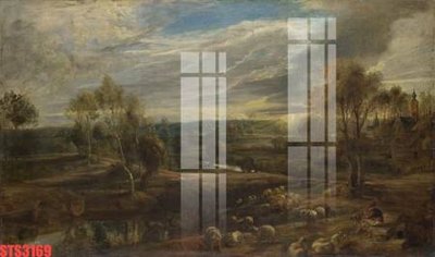 Ảnh gốc Tranh sơn dầu phương tây tổng hợp STS3169 (độ nét cao) in mica