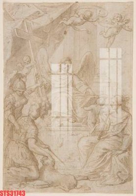 File in trần Tranh sơn dầu phương tây tổng hợp STS31743 (bản gốc) hoa văn