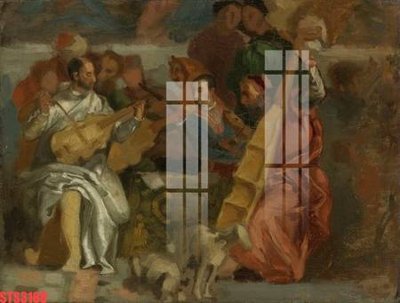 File gốc Tranh sơn dầu phương tây tổng hợp STS3188 (in lụa) hoa văn cổ điển