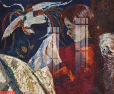 File tranh gốc in trần nhà Tranh sơn dầu phương tây tổng hợp STS31999 3D