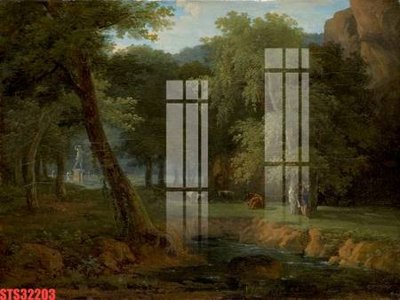 File in mica Tranh sơn dầu phương tây tổng hợp STS32203 (bản gốc) làm vách ngăn