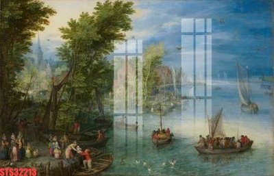 Download file gốc Tranh sơn dầu phương tây tổng hợp STS32213 (in mica) trang trí