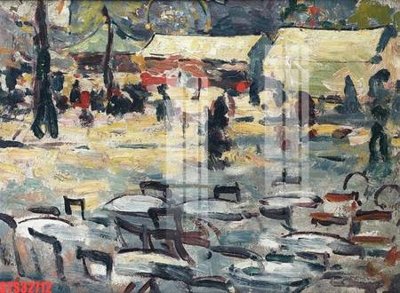 File in trần Tranh sơn dầu phương tây tổng hợp STS32712 (bản gốc) mây trời