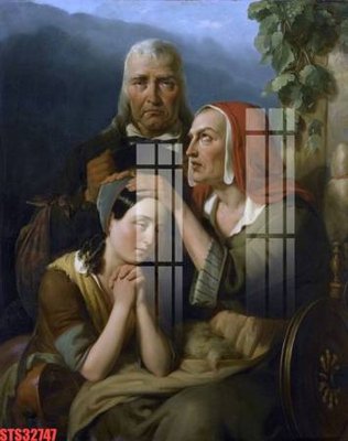 Download file gốc Tranh sơn dầu phương tây tổng hợp STS32747 (in mica) 3D