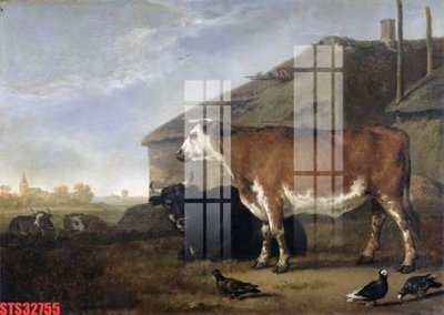 Ảnh gốc Tranh sơn dầu phương tây tổng hợp STS32755 (nét căng) in mica