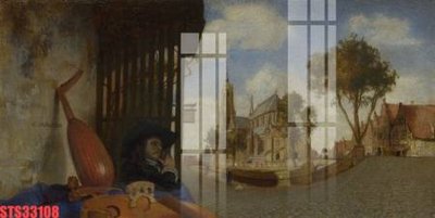 File tranh Tranh sơn dầu phương tây tổng hợp STS33108 (bản gốc) in lụa dán tường