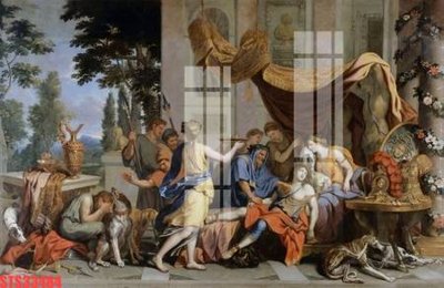 File gốc in tráng gương Tranh sơn dầu phương tây tổng hợp STS33484 chi tiết