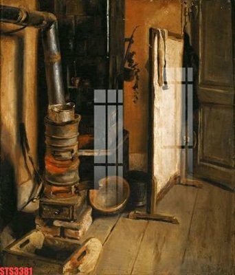 File tranh Tranh sơn dầu phương tây tổng hợp STS3381 (bản gốc) treo quán cafe