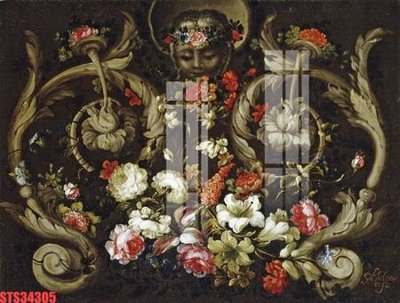 File ảnh Tranh sơn dầu phương tây tổng hợp STS34305 (gốc) in PP, decal