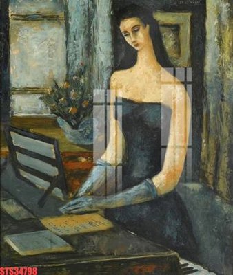 File gốc Tranh sơn dầu phương tây tổng hợp STS34798 (in 3D) cho trang trí