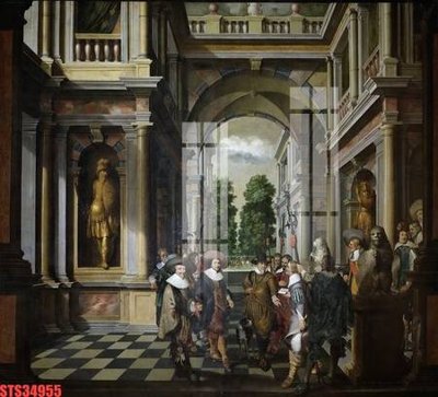 File tranh Tranh sơn dầu phương tây tổng hợp STS34955 (gốc) phong cách tối giản