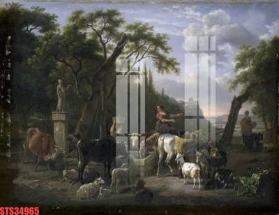 File tranh Tranh sơn dầu phương tây tổng hợp STS34965 (file gốc) chuẩn màu in