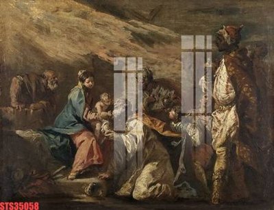 Download file gốc Tranh sơn dầu phương tây tổng hợp STS35058 (in lụa) hoa lá