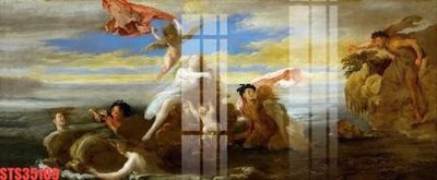 File gốc Tranh sơn dầu phương tây tổng hợp STS35109 (in mica) trang trí