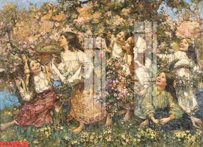 Tải file tranh gốc Tranh sơn dầu phương tây tổng hợp STS36235 chất lượng cao