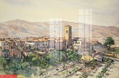 Hình ảnh file gốc in trần nhà Tranh sơn dầu phương tây tổng hợp STS36395