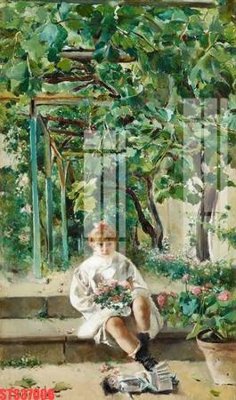 File ảnh Tranh sơn dầu phương tây tổng hợp STS37008 (gốc) in PP, decal