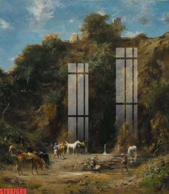 Download file gốc Tranh sơn dầu phương tây tổng hợp STS37689 (in lụa) nghệ thuật