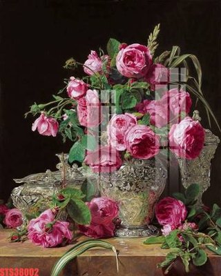 Hình ảnh file gốc in trần nhà Tranh sơn dầu phương tây tổng hợp STS38002