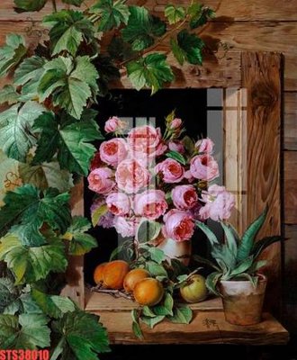 Download file gốc Tranh sơn dầu phương tây tổng hợp STS38010 (in mica) 3D