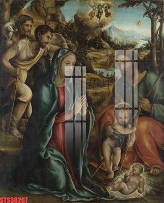 Download file Tranh sơn dầu phương tây tổng hợp STS38207 (gốc) in mica bàn thờ